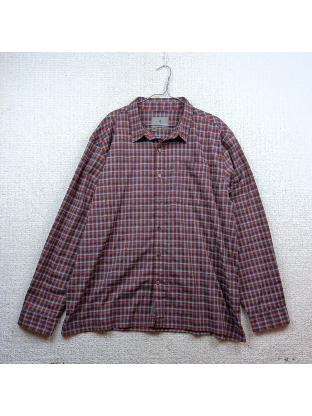 Royal Robbins Shirt Mens 2XL Relaxed Flap Pocket Button Up Plaid Long Sleeve Red